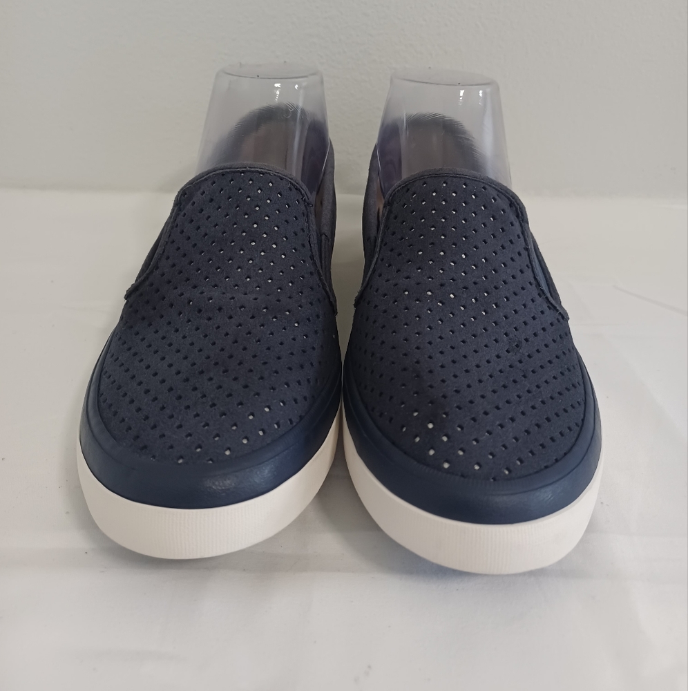 Sperry women's sneakers  sea side embossed navy-blue suede leather size 8